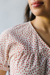 The Linus Ditsy Floral Button-Up Blouse in Rust + Natural