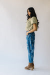 Free People: Good Luck Printed Barrel Jean in Daisy Indigo