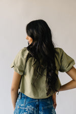 The Orton Bubble Sleeve Blouse in Olive