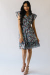 The Sorensen Floral Printed Dress in Navy