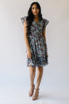 The Sorensen Floral Printed Dress in Navy