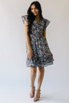 The Sorensen Floral Printed Dress in Navy