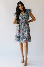 The Sorensen Floral Printed Dress in Navy