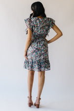 The Sorensen Floral Printed Dress in Navy