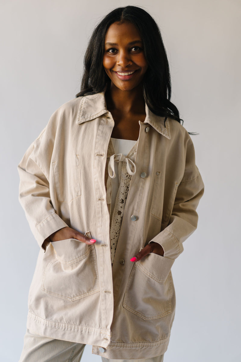 Free People: We The Free Avery Denim Jacket in Softest Sand