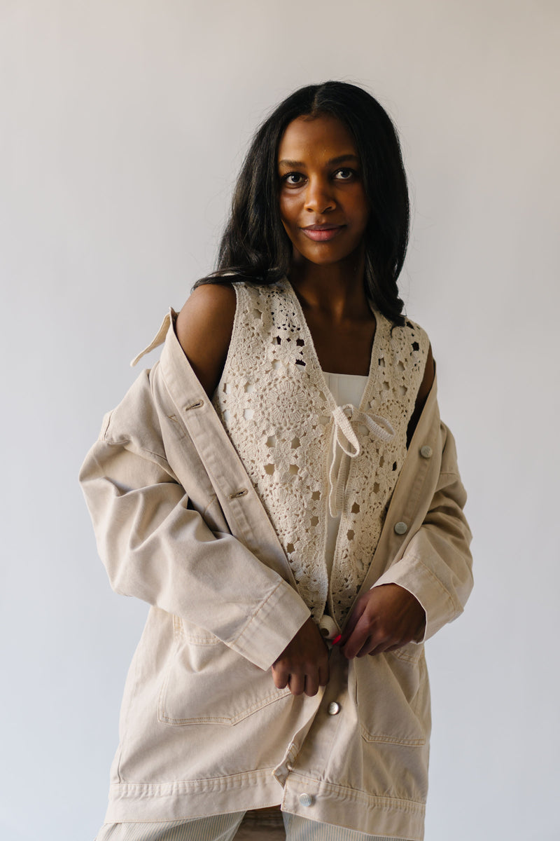 Free People: We The Free Avery Denim Jacket in Softest Sand