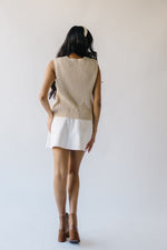 The Cecelia Crochet Button-Up Vest in Ivory