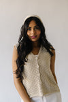 The Cecelia Crochet Button-Up Vest in Ivory