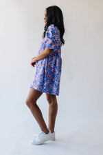 The Breanne Tie Detail Floral Dress in Purple