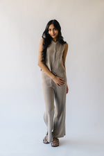 The Emma Knit Button-Up Vest in Taupe