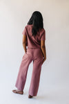 The Carina Sweater Blouse + Pant Set in Mauve