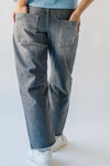 The Ellett High Rise Barrel Jean in Deep Grey