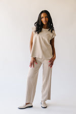 The Kadie Blouse + Pant Set in Champagne