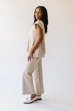 The Kadie Blouse + Pant Set in Champagne