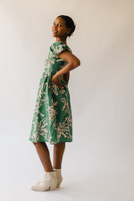 The Aldrich Patterned Dress in Green