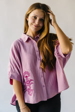 The Laila Dolman Sleeve Blouse in Lipstick Pink