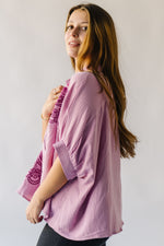 The Laila Dolman Sleeve Blouse in Lipstick Pink