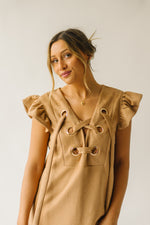 The Alamosa Laced-Up Dress in Camel