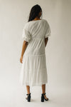 The Nadal Textured Maxi Dress in White