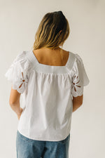 The Reyna Scalloped Detail Blouse in Off White