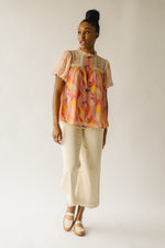 The Ambrose Patterned Blouse in Mauve Multi