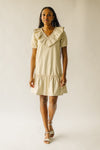 The Pagosa Faux Leather Dress in Cream
