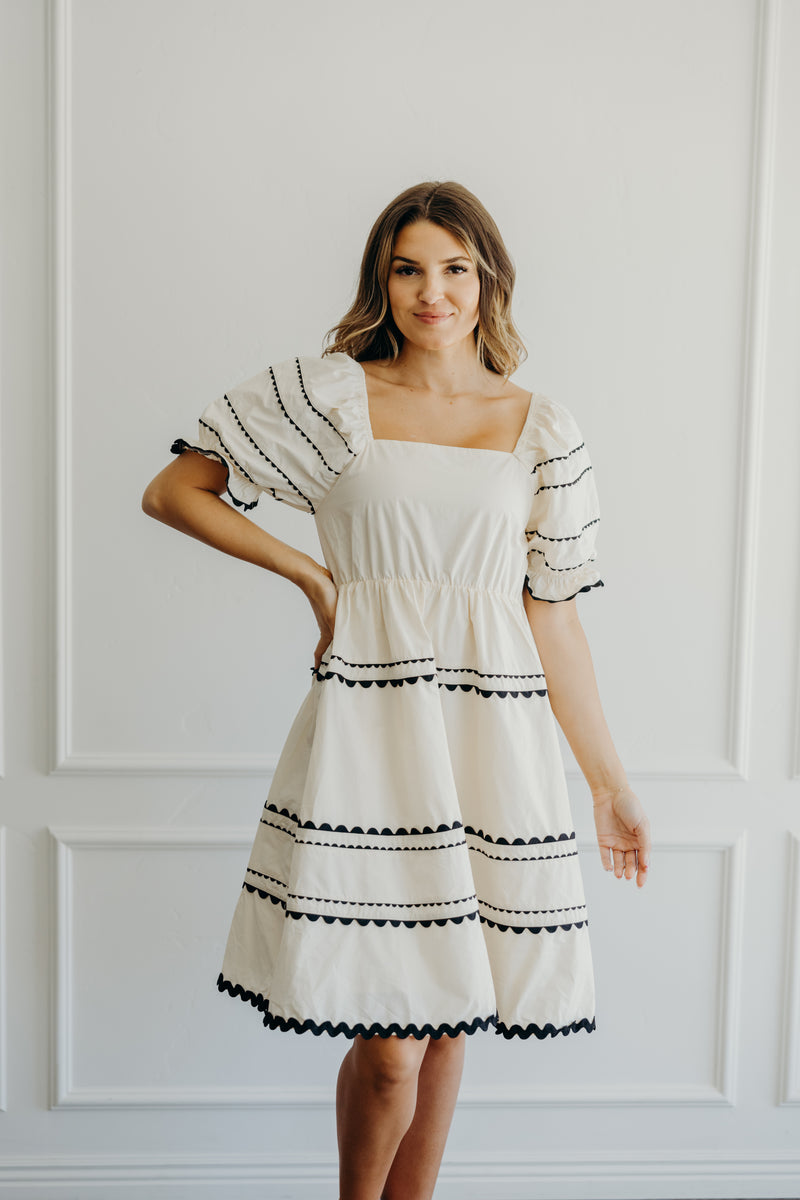 The Dawn Tiered Dress in Dream Cloud
