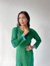 The Kamina Knit Midi Dress in Kelly Green