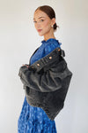 The Ladner Vintage Denim Jacket in Black