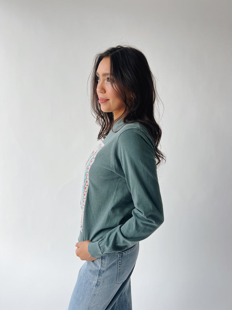 The Nutcracker Playing Card Graphic Tee in Green