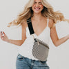 The Westlyn Woven Bag in Checkered Black