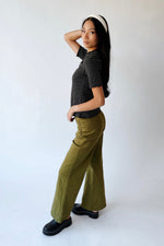The Carolyn Dot Textured Blouse in Black