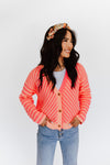 The Samuela Patterned Cardigan in Pink Multi