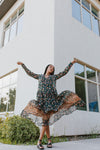 Free People: See it Through Dress in Black Combo
