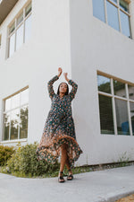 Free People: See it Through Dress in Black Combo