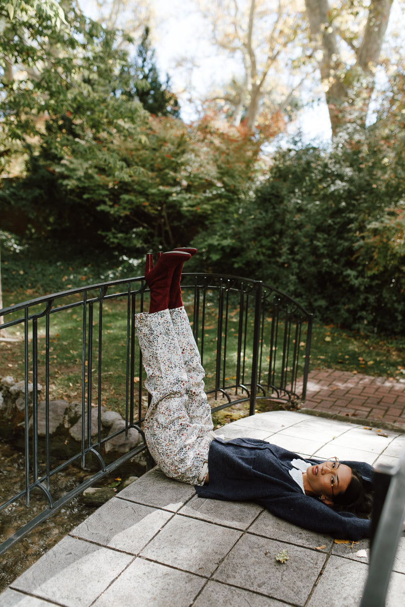 The Ashlin Printed Pant in Wild Flowers