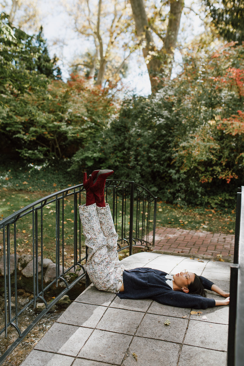 The Ashlin Printed Pant in Wild Flowers