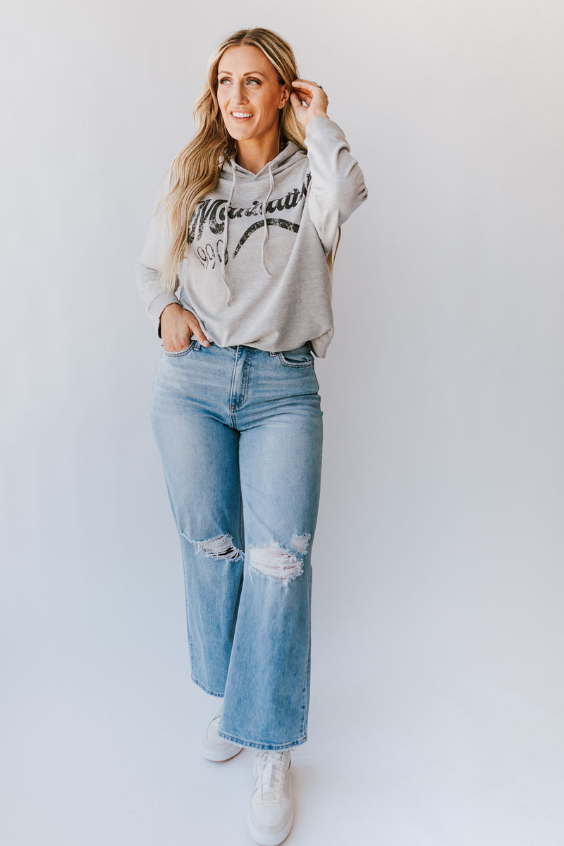 The Manhattan Hoodie in Heather Grey + Charcoal