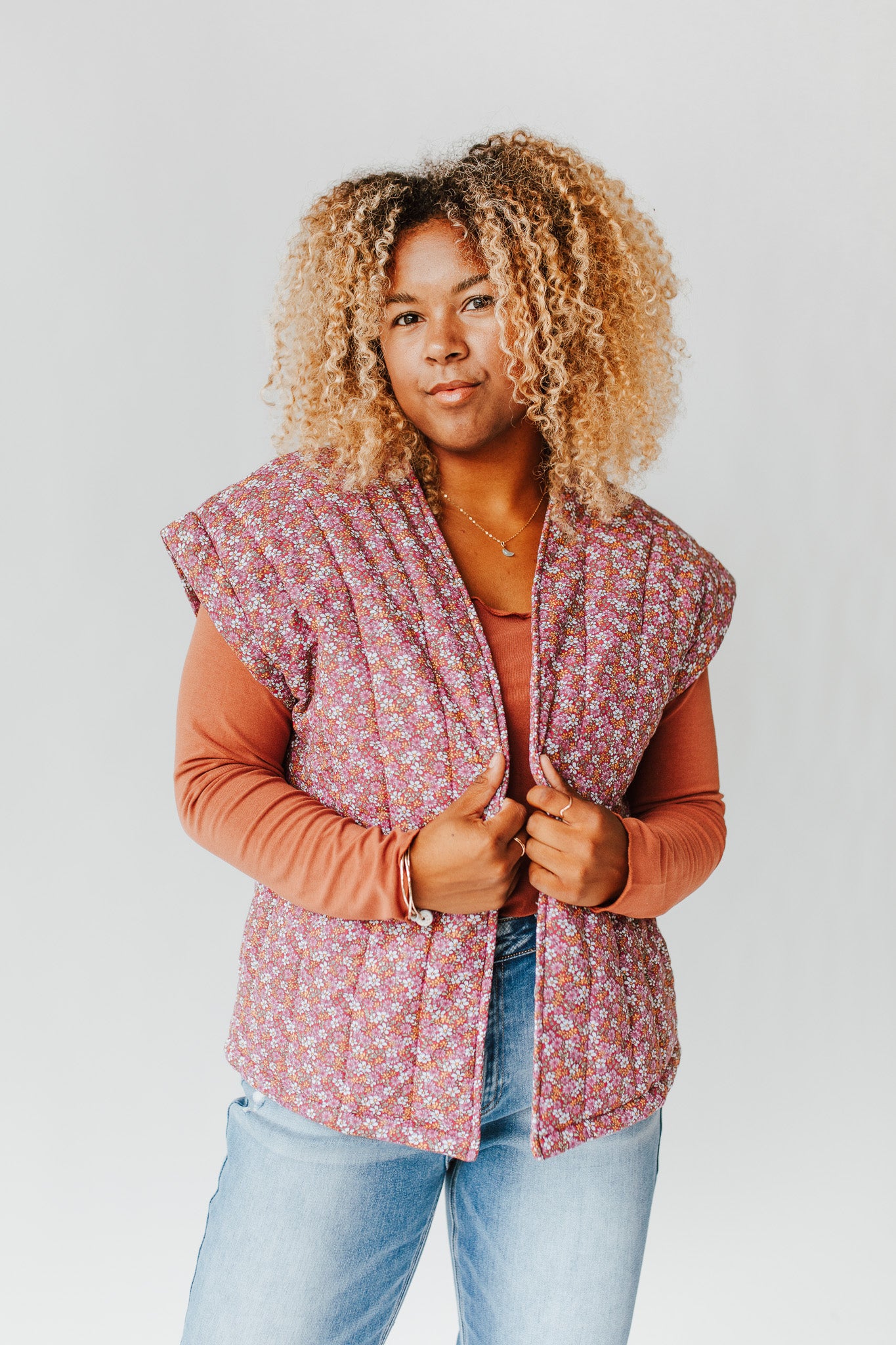 The Rockland Quilted Jacket in Pink Floral – Piper & Scoot