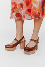 The Vanya Mary Jane Heel in Tan