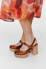 The Vanya Mary Jane Heel in Tan