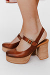 The Vanya Mary Jane Heel in Tan