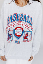 The Baseball Graphic Sweatshirt in Grey