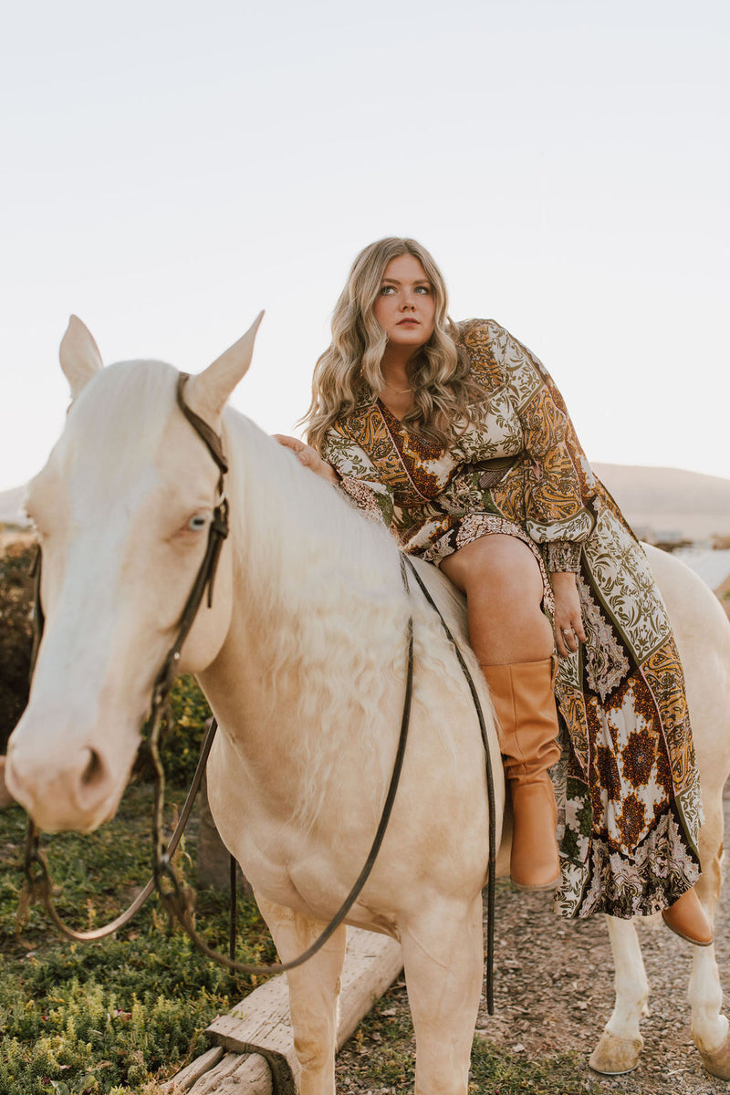 The Halcyon Patterned Dress in Paisley Gardens