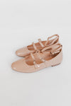 The Capri Triple Strap Mary Jane in Beige