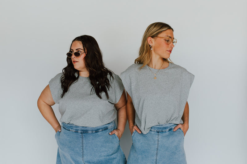 The Gerken Muscle Tee in Heather Grey