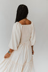 The Wellsburg Smocked Maxi Dress in Cream