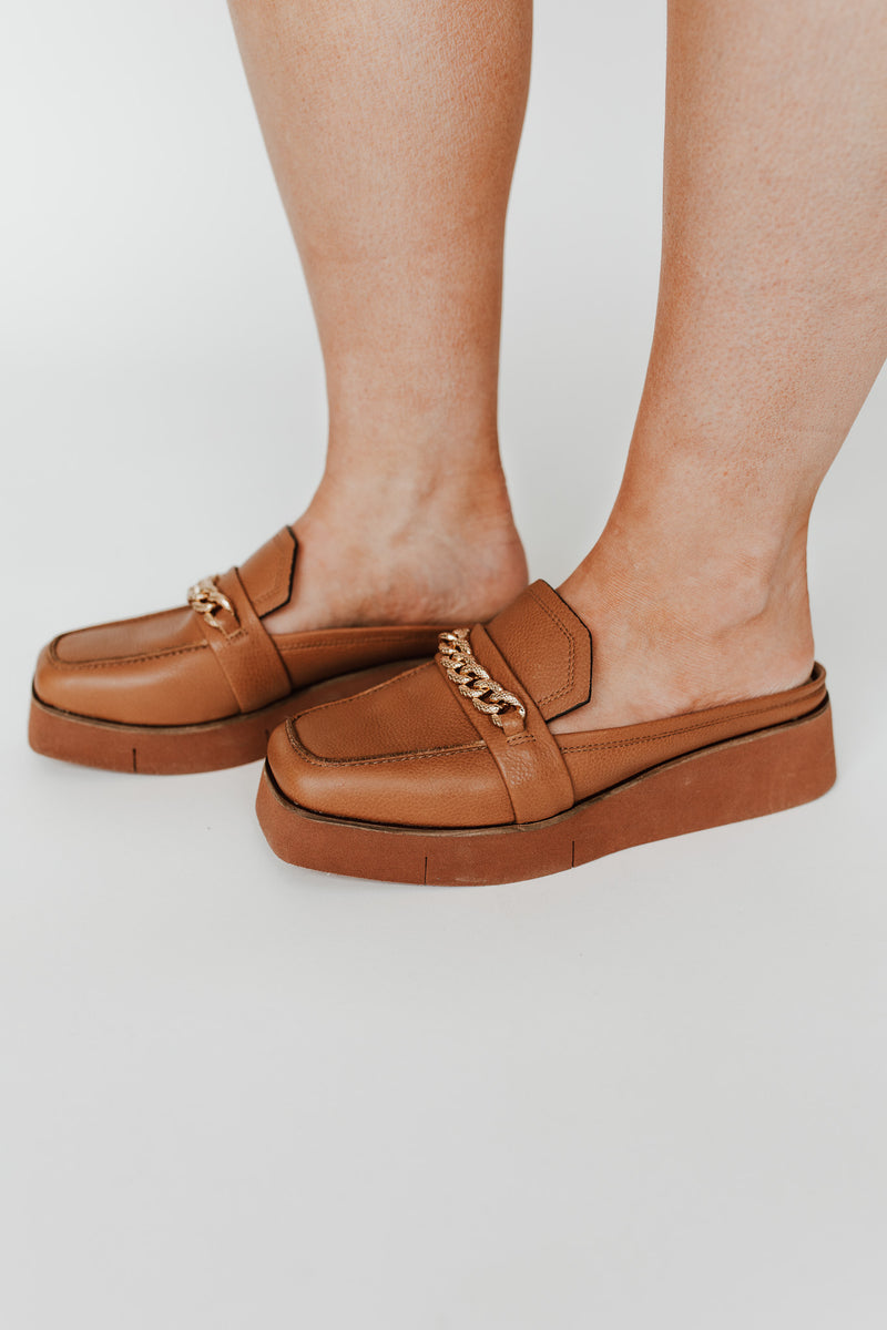 The Elect Platform Loafer in Brown Leather