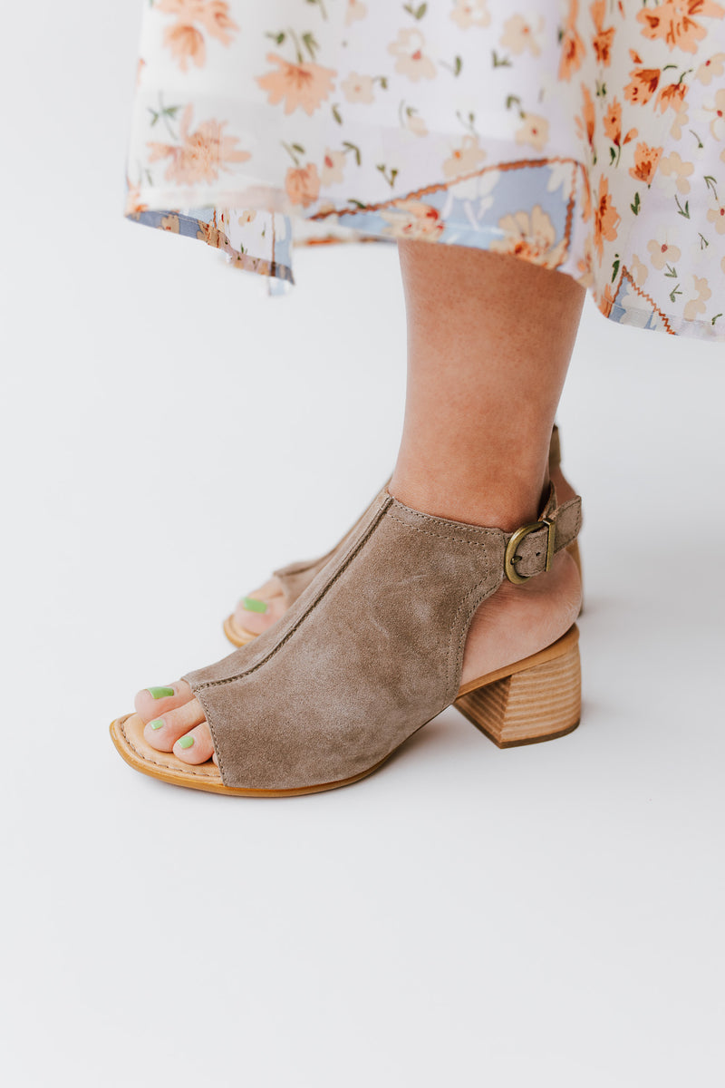 Born: Sage Heel in Taupe Suede