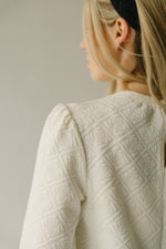 The Brevard Textured Blouse in Cream
